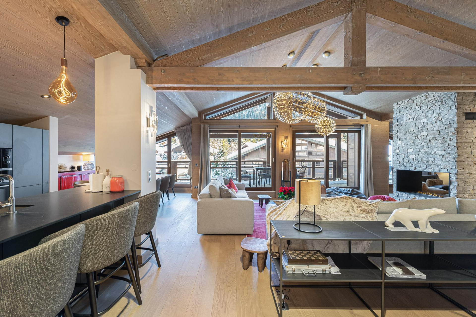 Megève Location Appartement Dans Résidence Luxe Calion Séjour