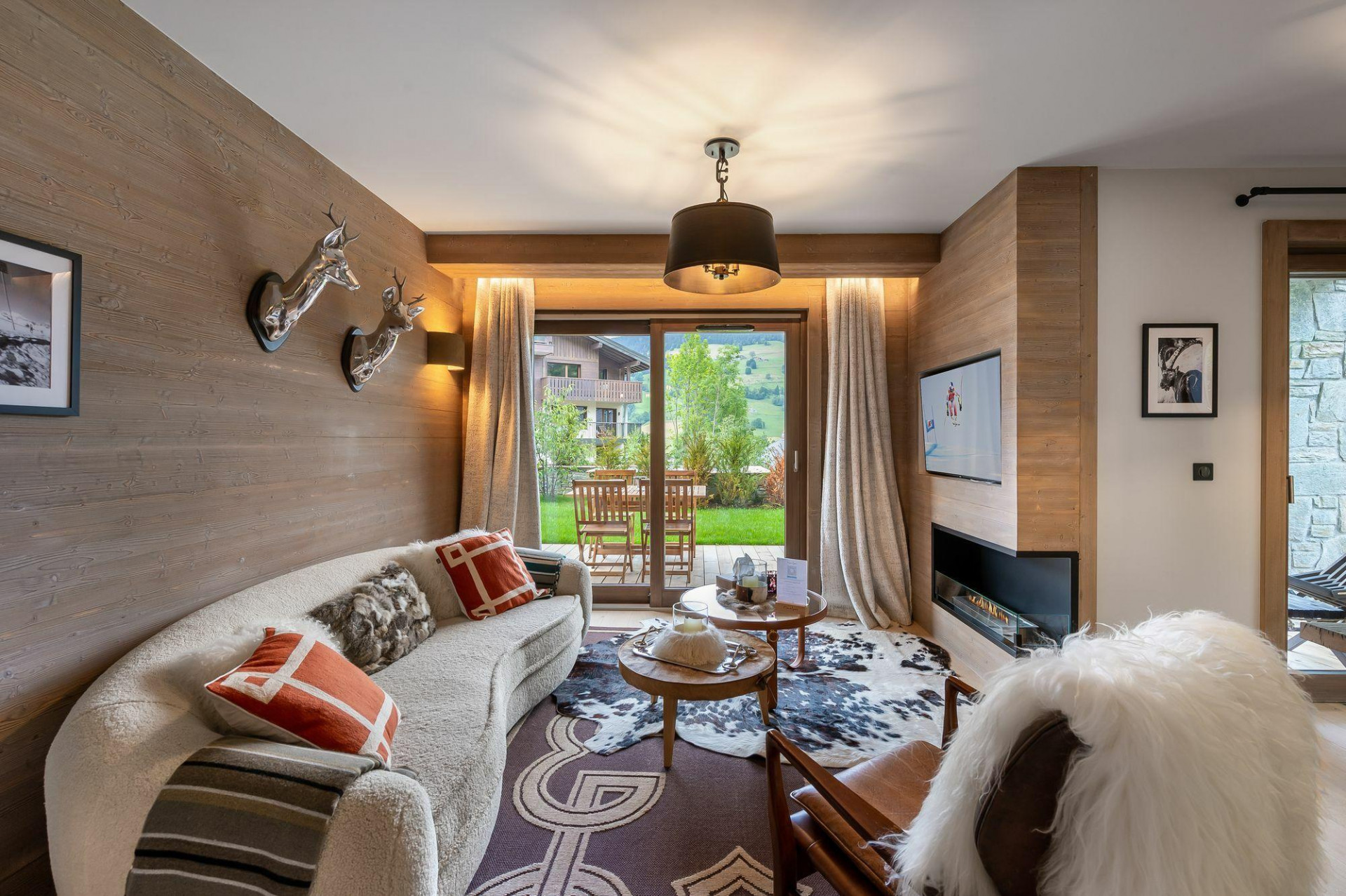 Megève Location Appartement Dans Résidence Luxe Carion Salon