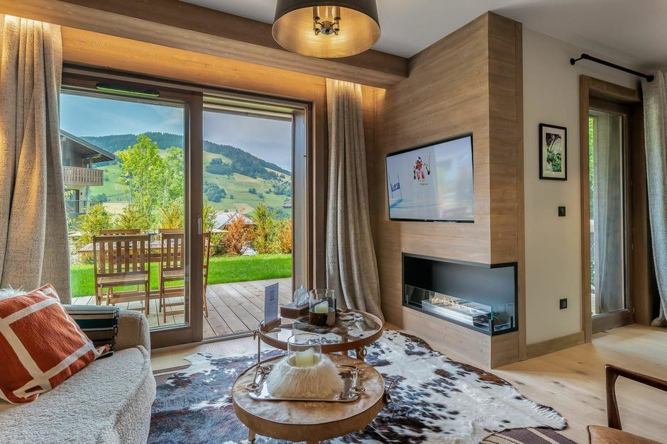 Megève Location Appartement Dans Résidence Luxe Carion Salon