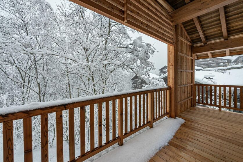 Megève Location Appartement Luxe Lecouda Balcon 