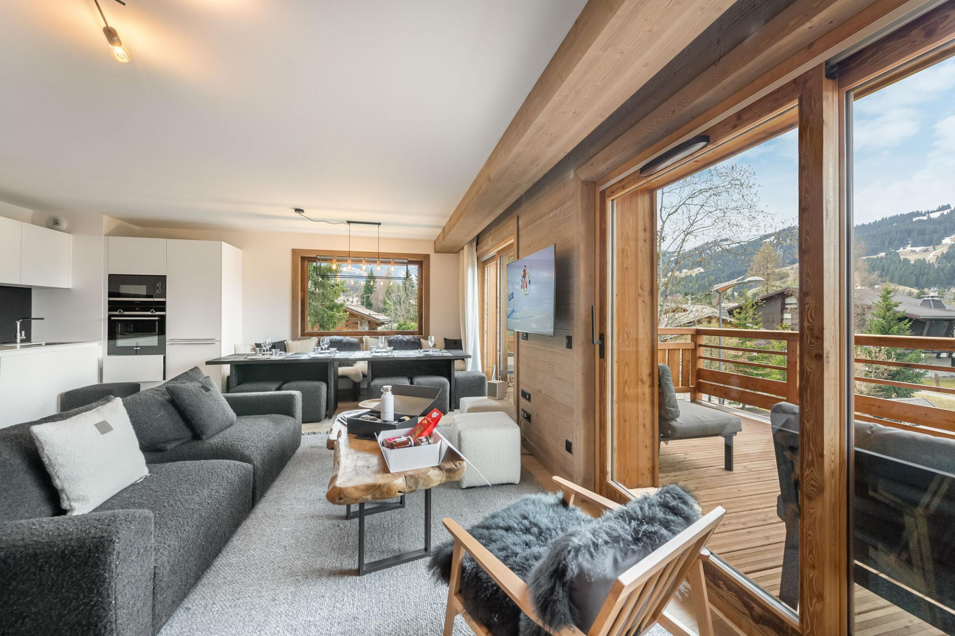 Megève Location Appartement Luxe Talozite Séjour 2