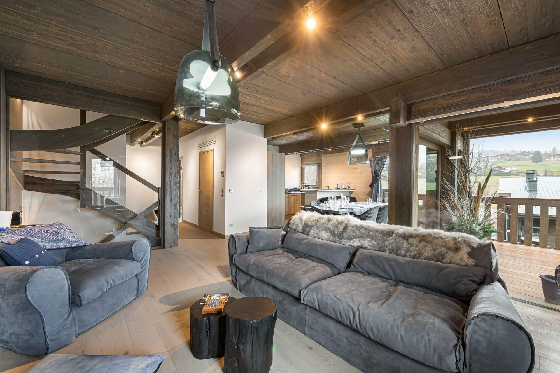 Megève Location Chalet Luxe Cajal Salon 3