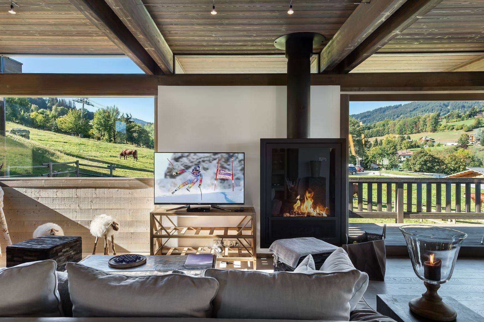 Megève Location Chalet Luxe Cajonate Séjour