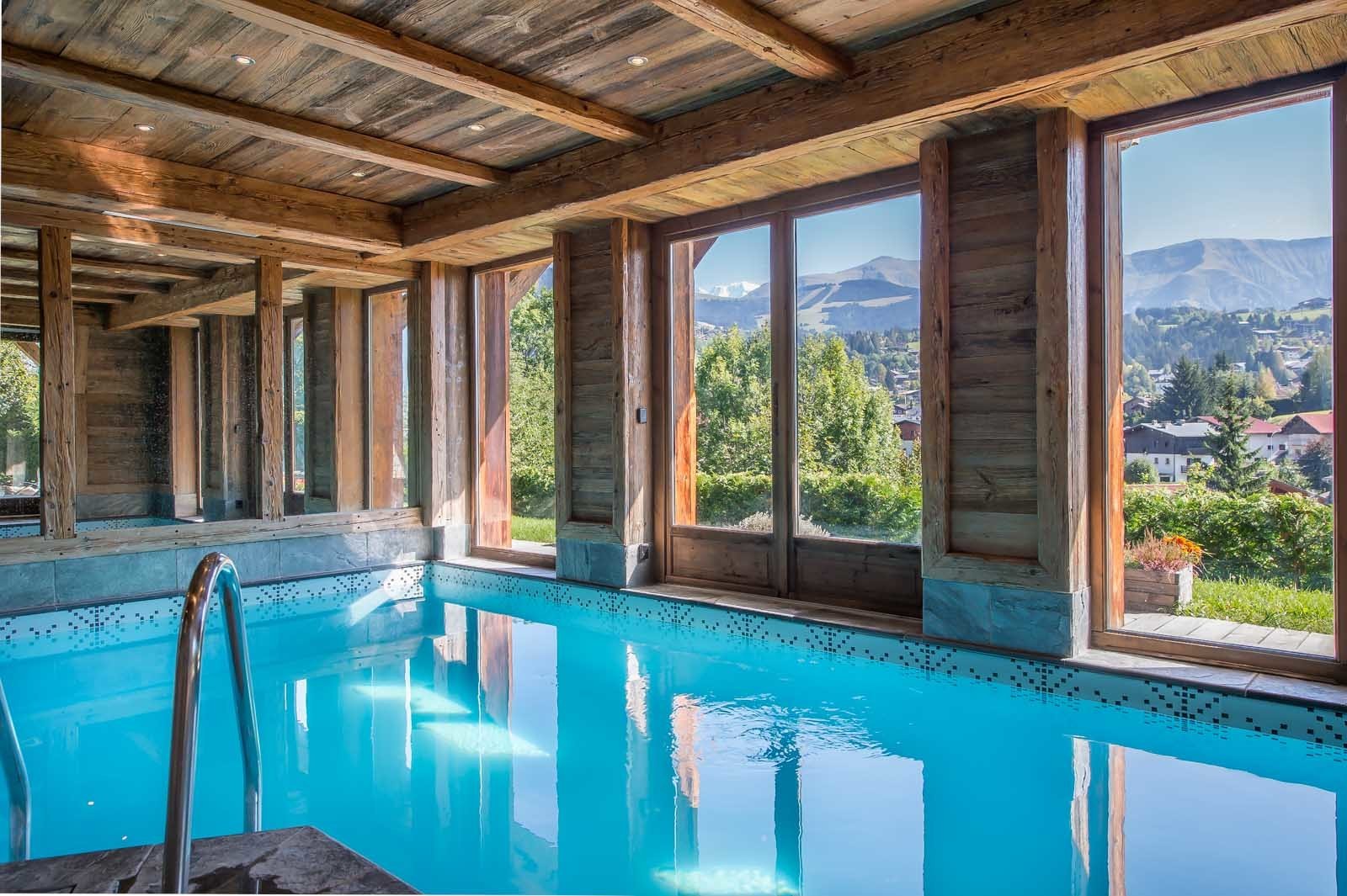 Megève Luxury Rental Chalet Cajuelite Swimming Pool