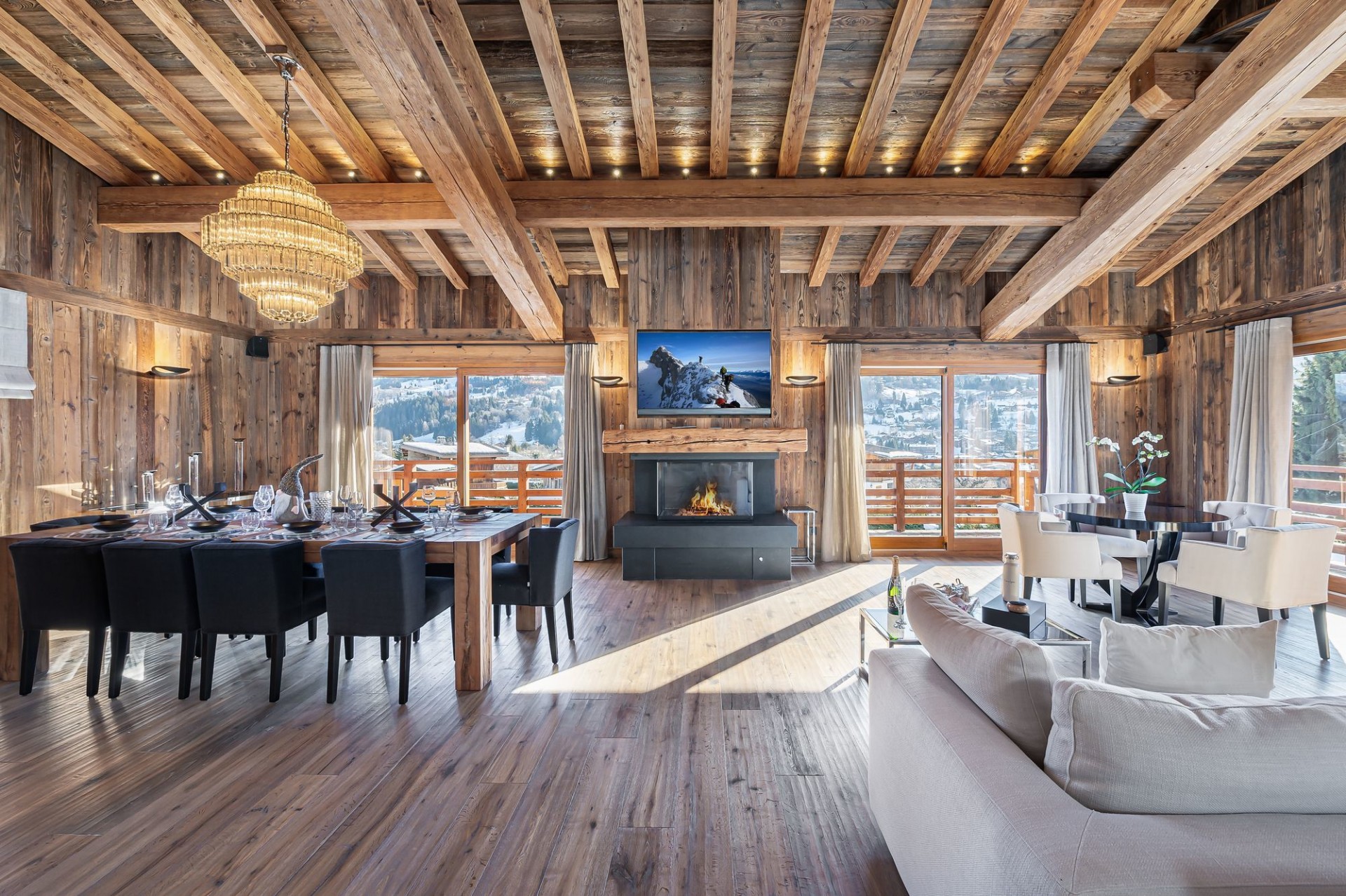 Megève Location Chalet Luxe Cajuello Séjour