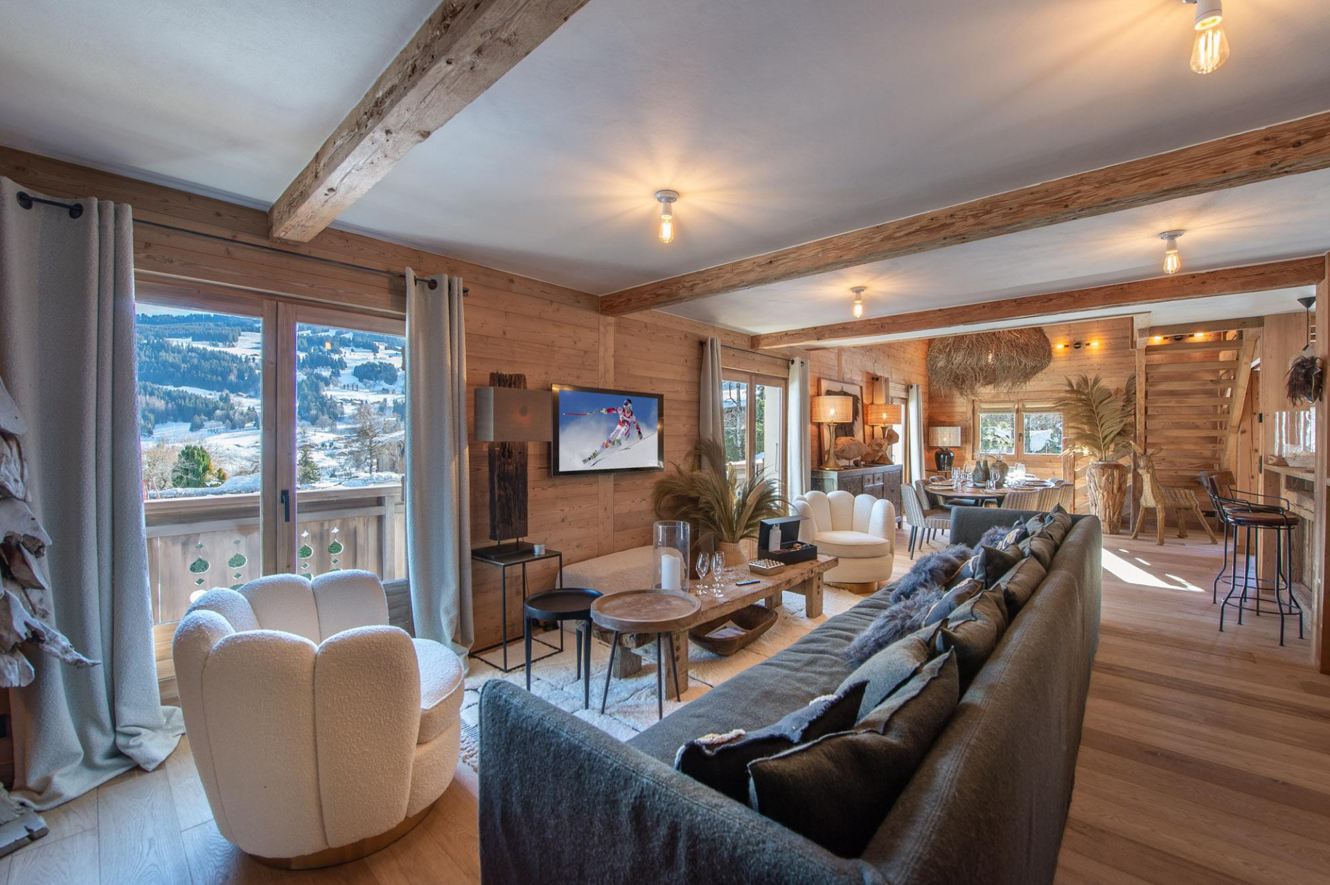 Megève Location Chalet Luxe Cajume Salon