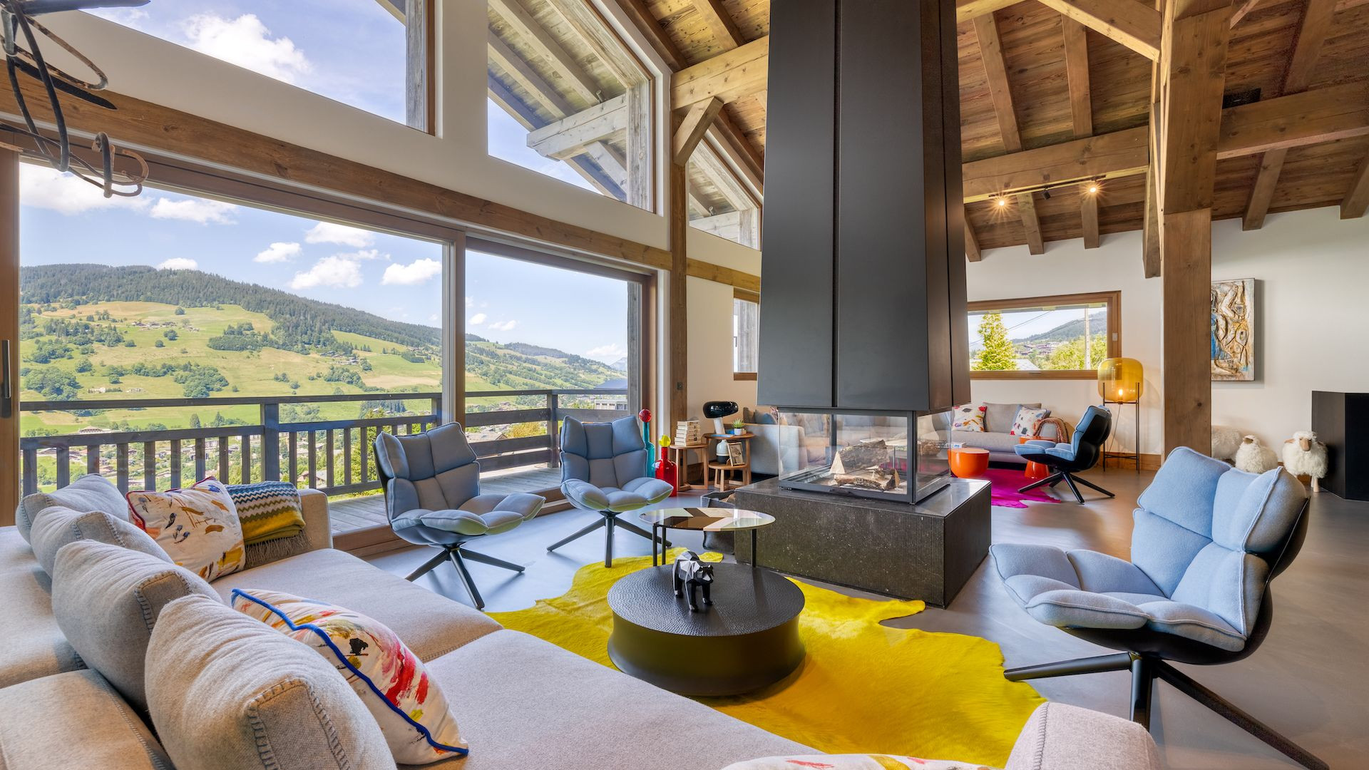 Megève Location Chalet Luxe Cajuolite Séjour