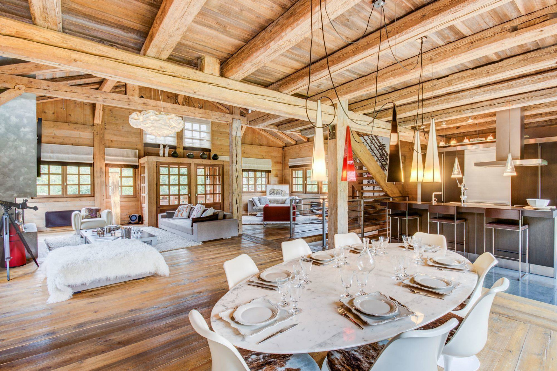 Megève Location Chalet Luxe Saphir Séjour 