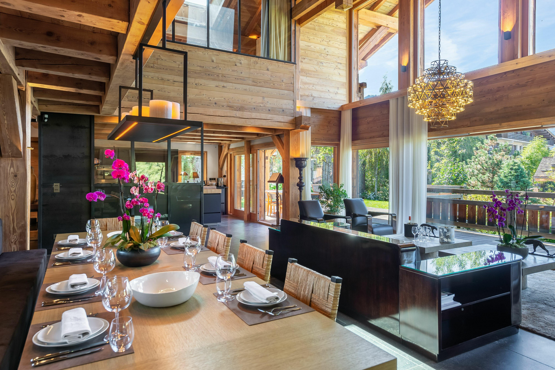 Megeve Location Chalet Luxe Sesani  Salle A Manger