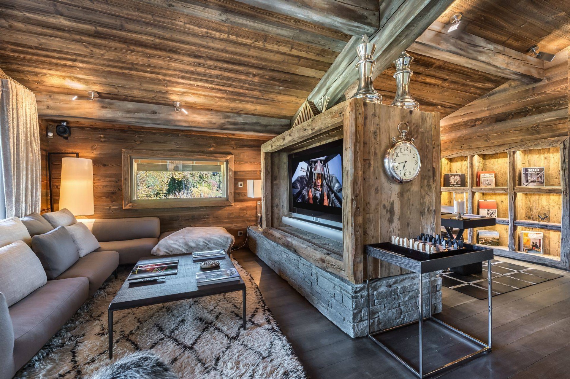 Megève Location Chalet Luxe Sesanite Salle Télévision 2