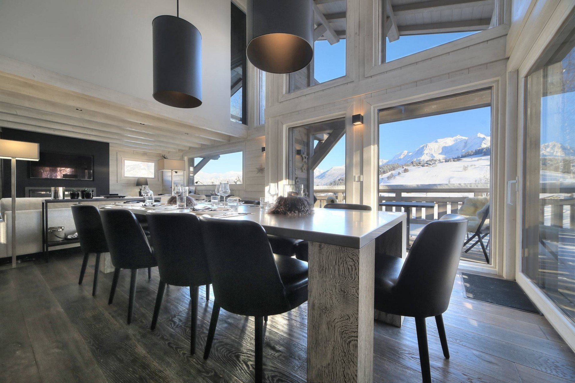 Megève Location Chalet Luxe Telizite Salle A Manger