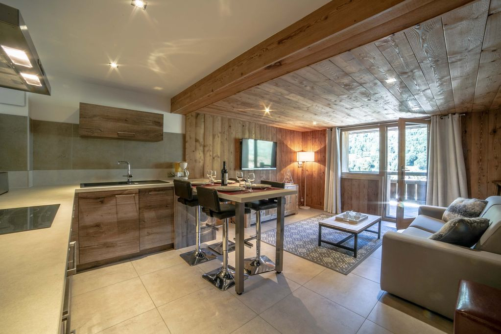 Meribel Location Appartement Luxe Melelot Cuisine Ouverte