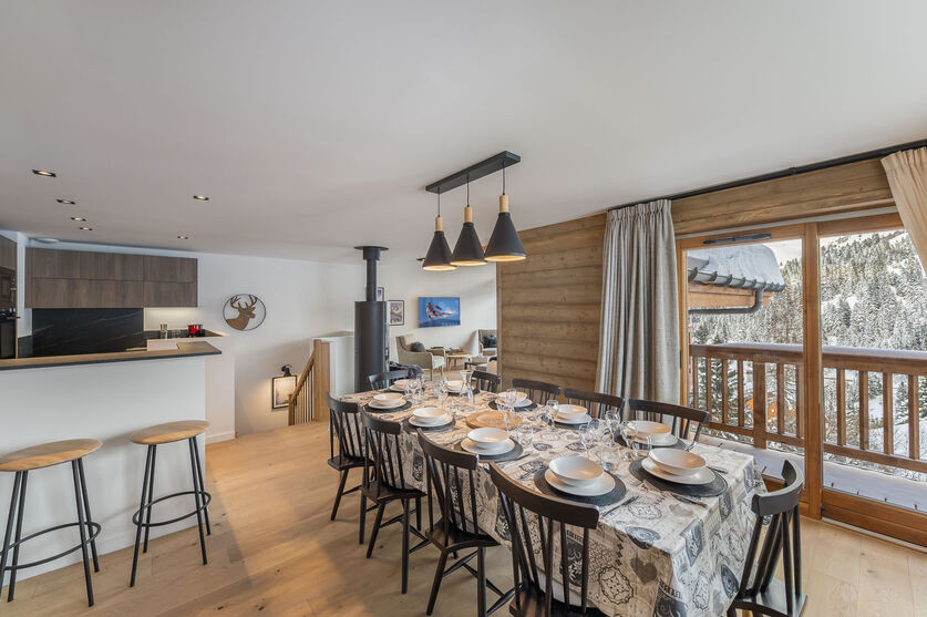 Meribel Location Appartement Luxe Noalo Salle A Manger