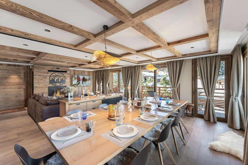 Meribel Location Appartement Luxe Noalu Salle A Manger 