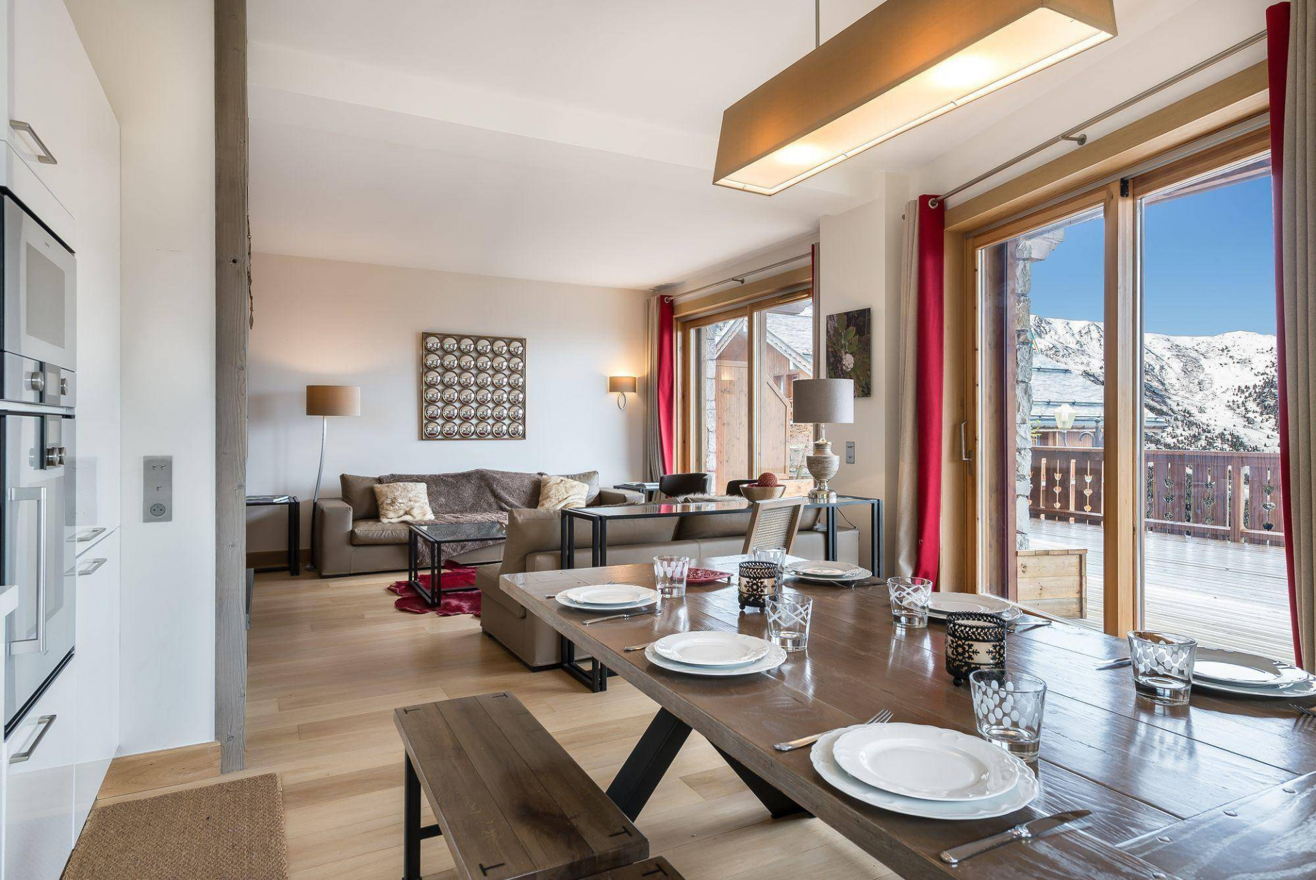 Méribel Location Appartement  Dans Résidence Luxe Nuelite Séjour