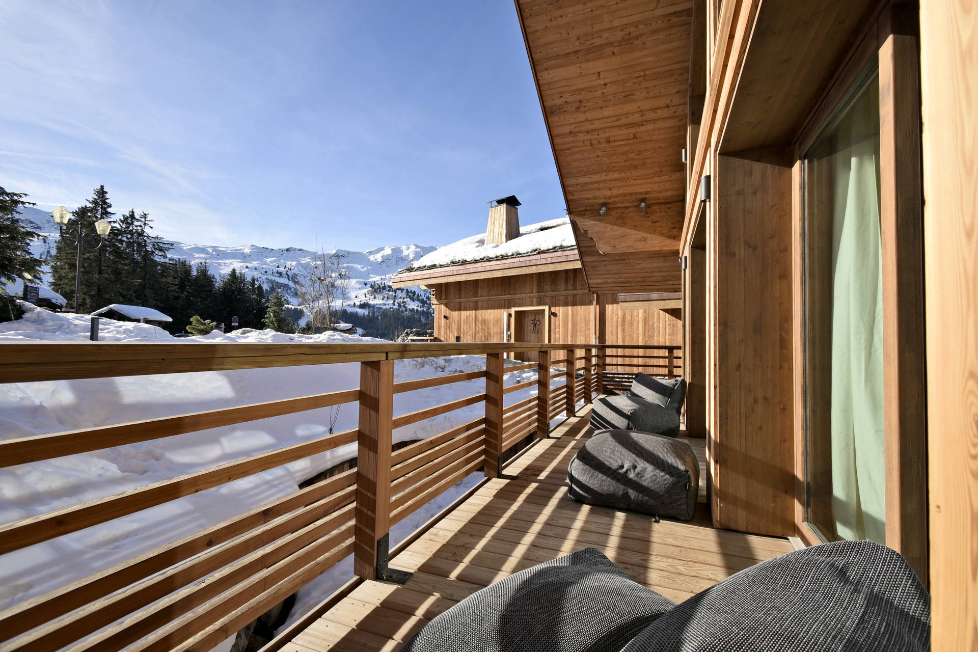 Méribel Location Chalet Luxe Joala Balcon 