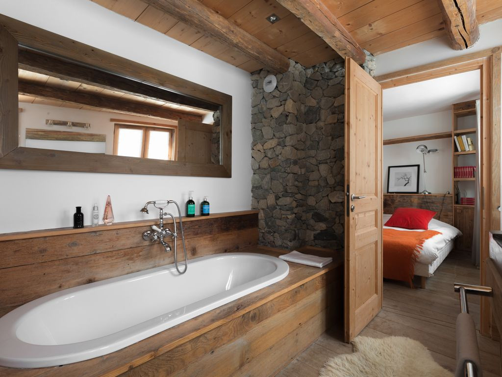 Meribel Location Chalet Luxe Mesolite Baignoire 