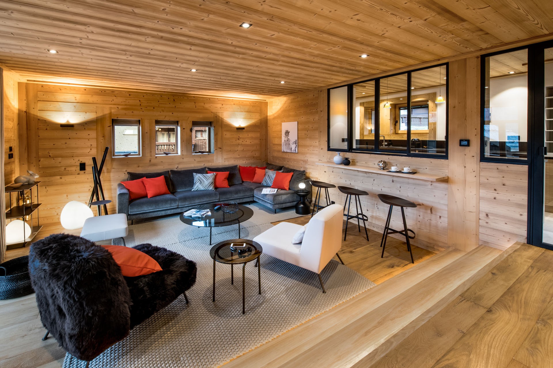 Méribel Luxury Rental Chalet Nuolora Living Room