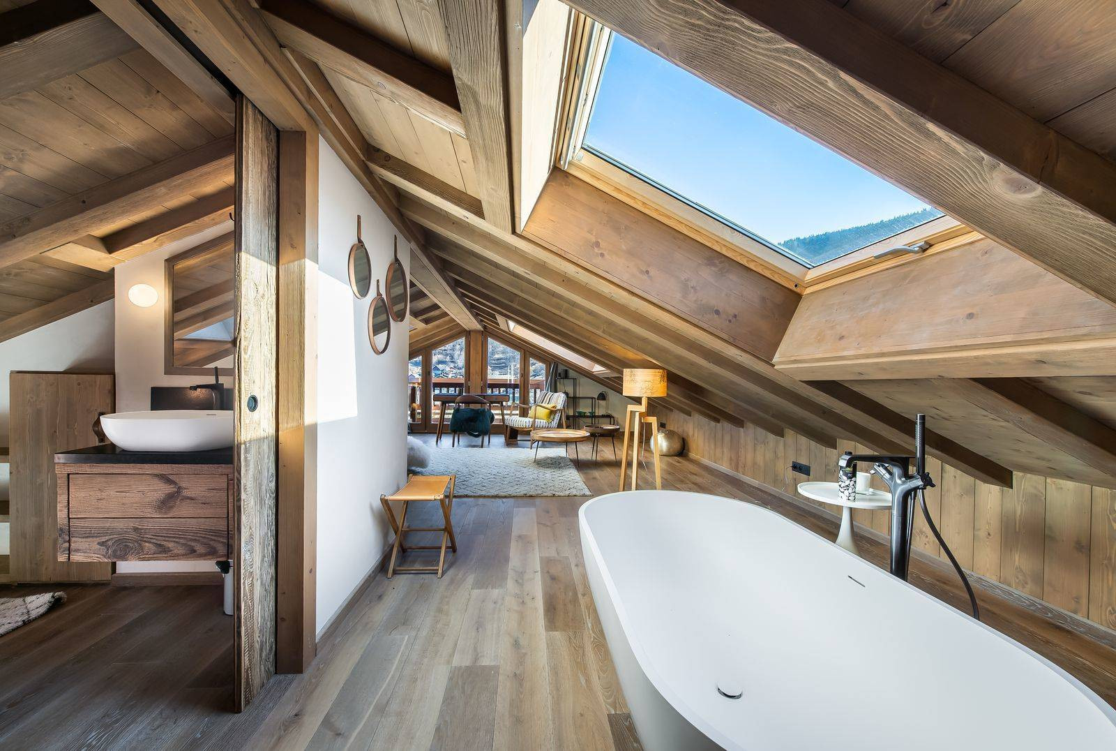 Meribel Location Chalet Luxe Tariety Baignoire 