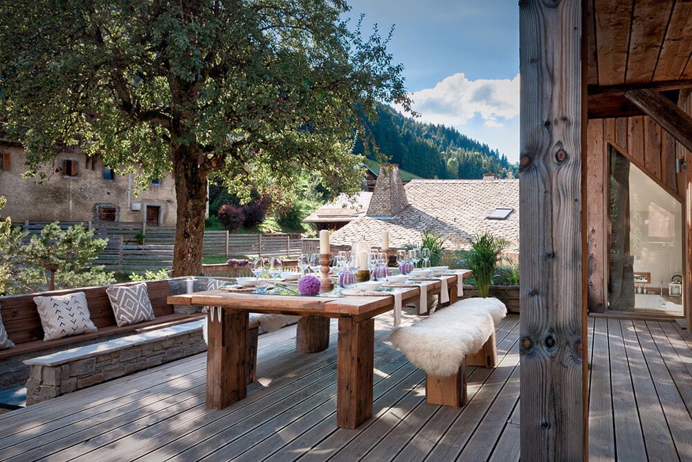 Morzine Luxury Rental Chalet Merlinute Terrace 3