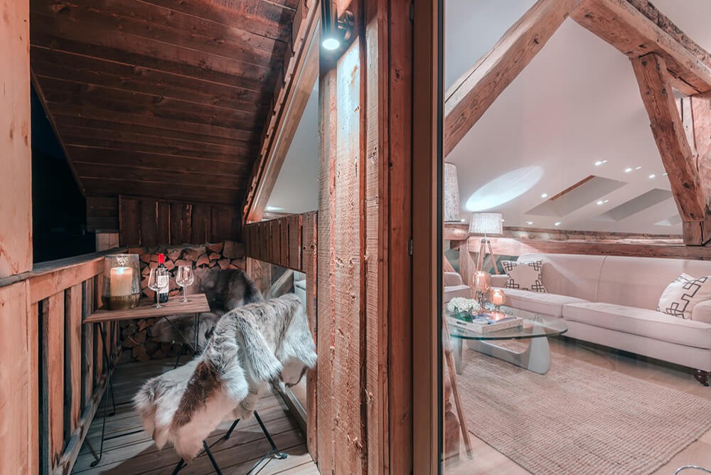 Morzine Luxury Rental Chalet Merlinute Balcony