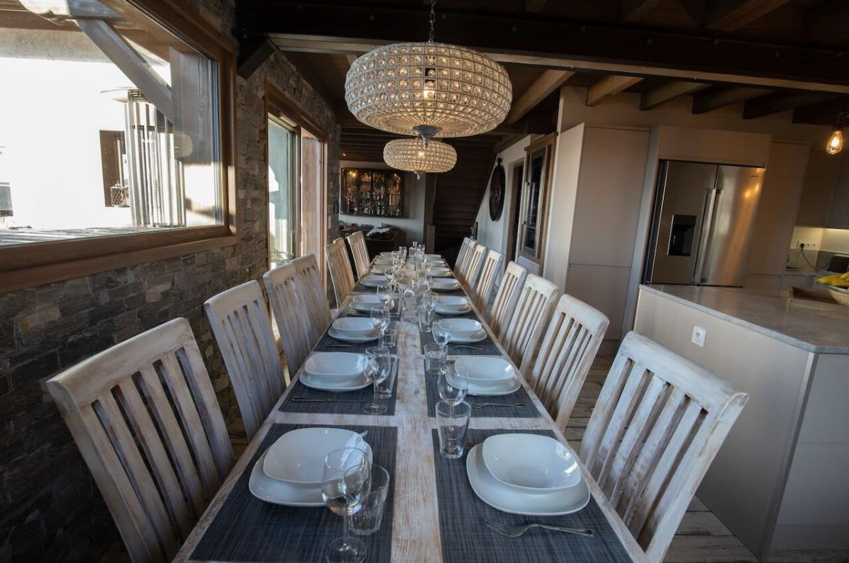 Peisey Vallandry Location Chalet Luxe Pandorite Salle A Manger