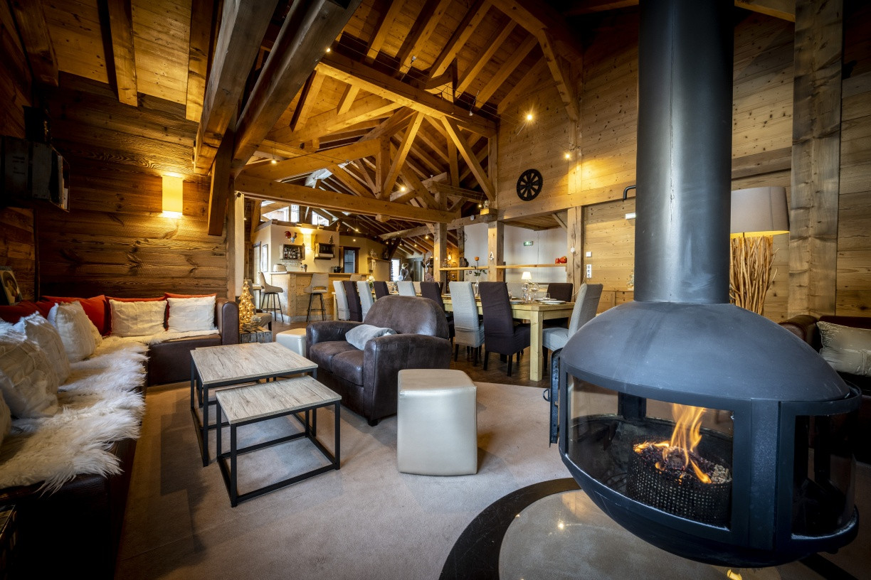 Plagne 1800 Location Chalet Luxe Pyren Séjour 2