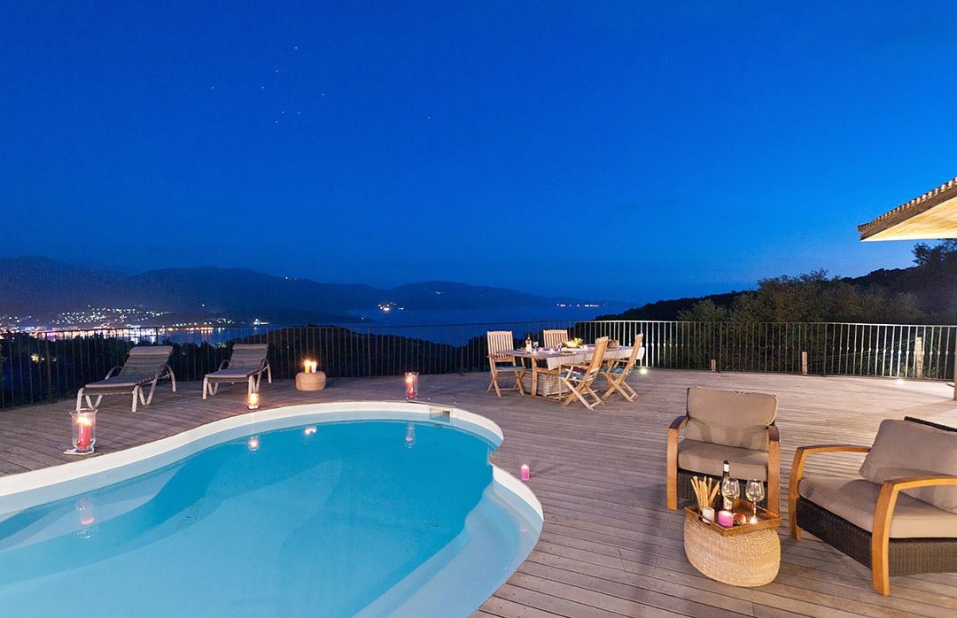 Propriano Location Villa Luxe Quilary Piscine Nuit