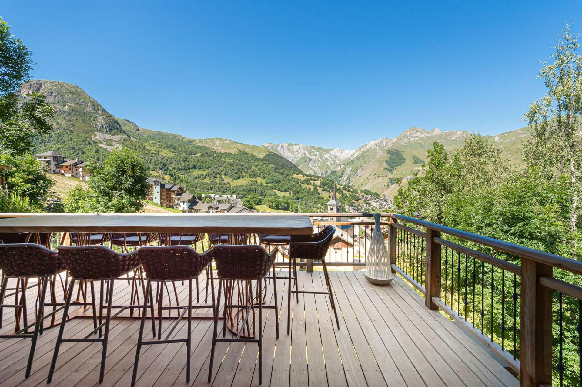 Saint Martin De Belleville Location Chalet Luxe Ipalaz Terrasse