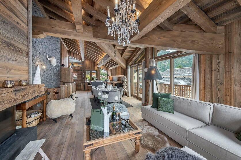 Saint Martin De Belleville Location Chalet Luxe Ipolo  Salon