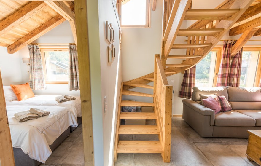 Samoens Location Chalet Luxe Samotite Escalier