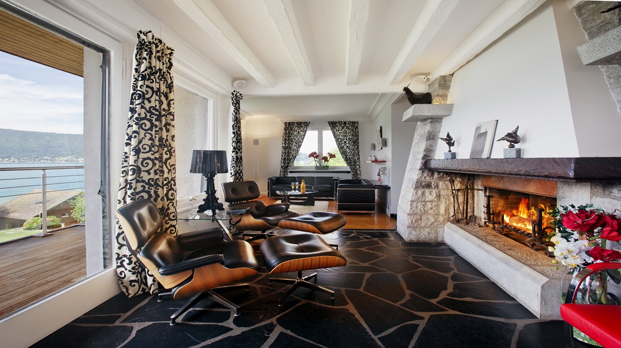 Annecy Location Villa Luxe Pierre De Canelle Salon