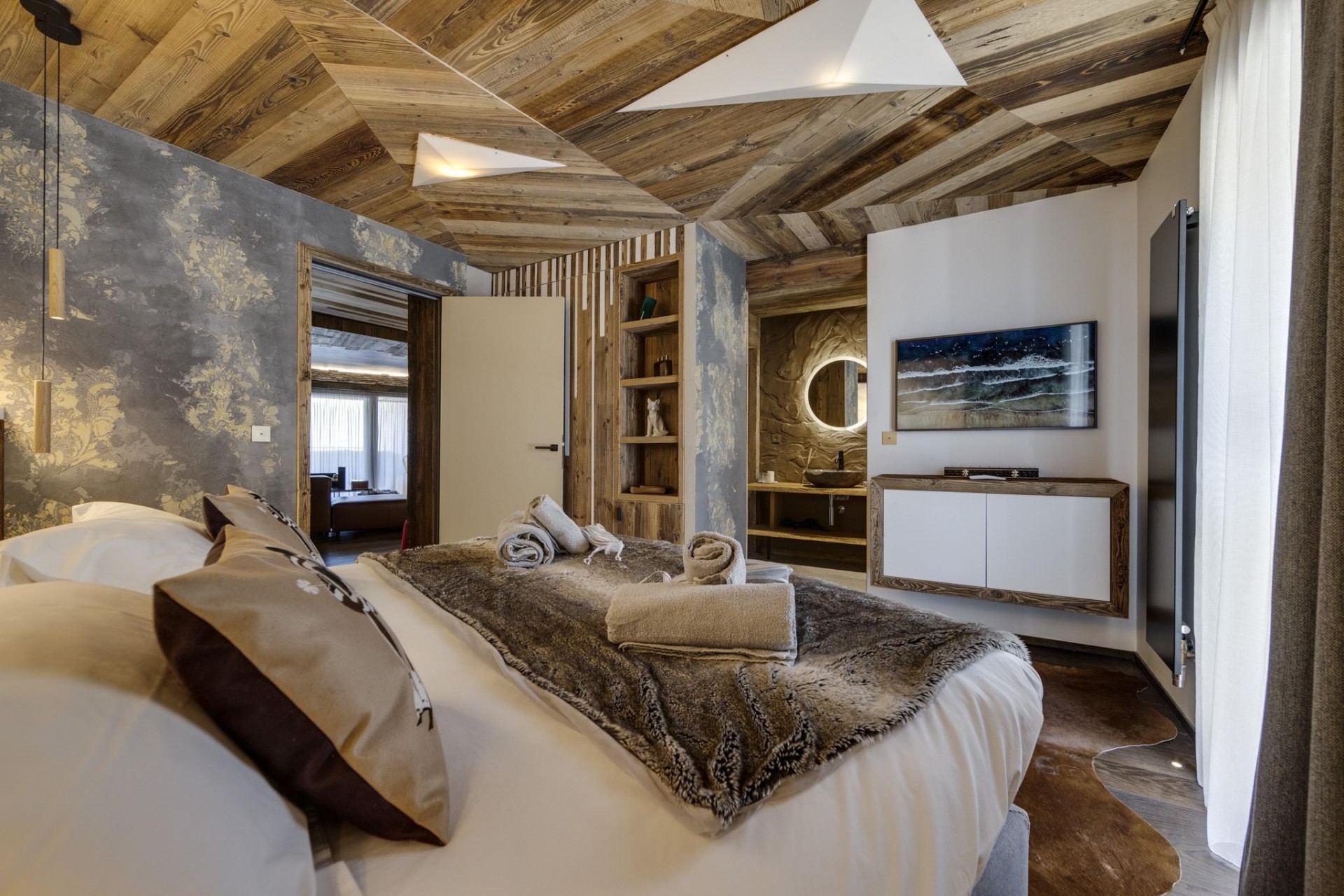 Tignes Location Appartement Luxe Annakite Chambre