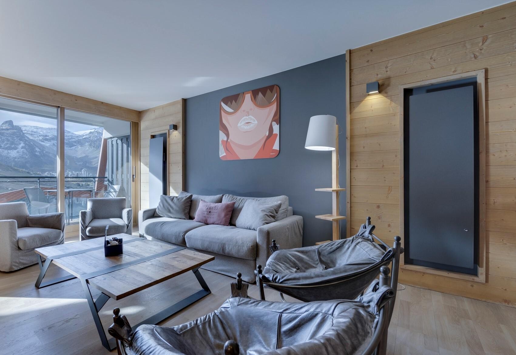 Tignes Location Appartement Luxe Annukite Salon