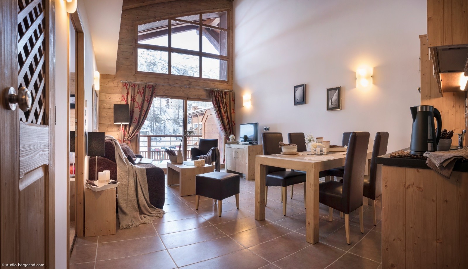 Tignes Location Appartement Luxe Micatis Duplex Salon