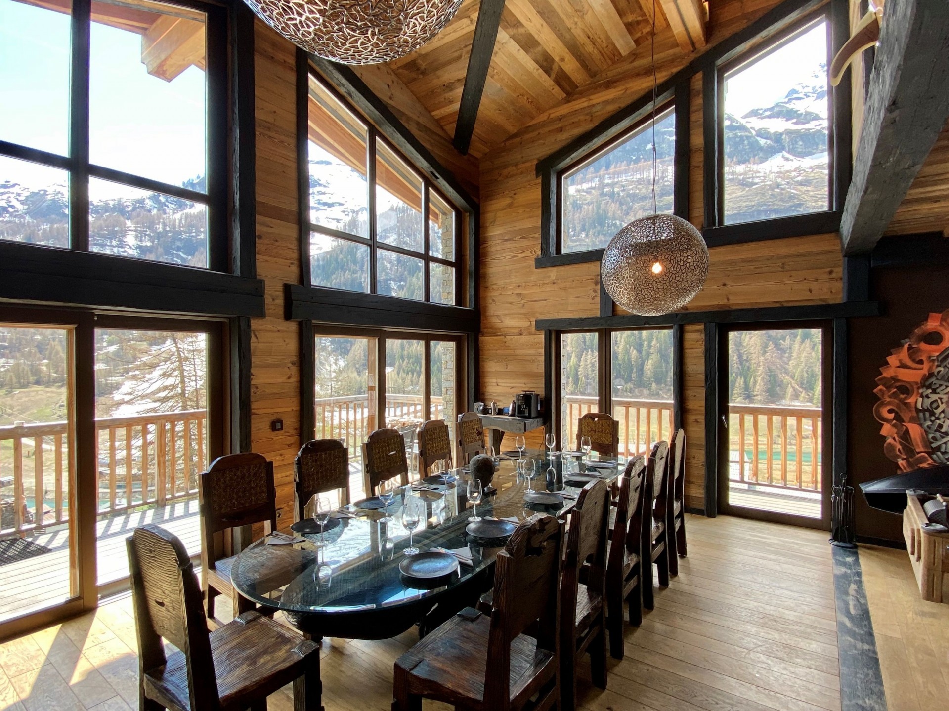 Tignes Location Chalet Luxe Turmila Table A Manger