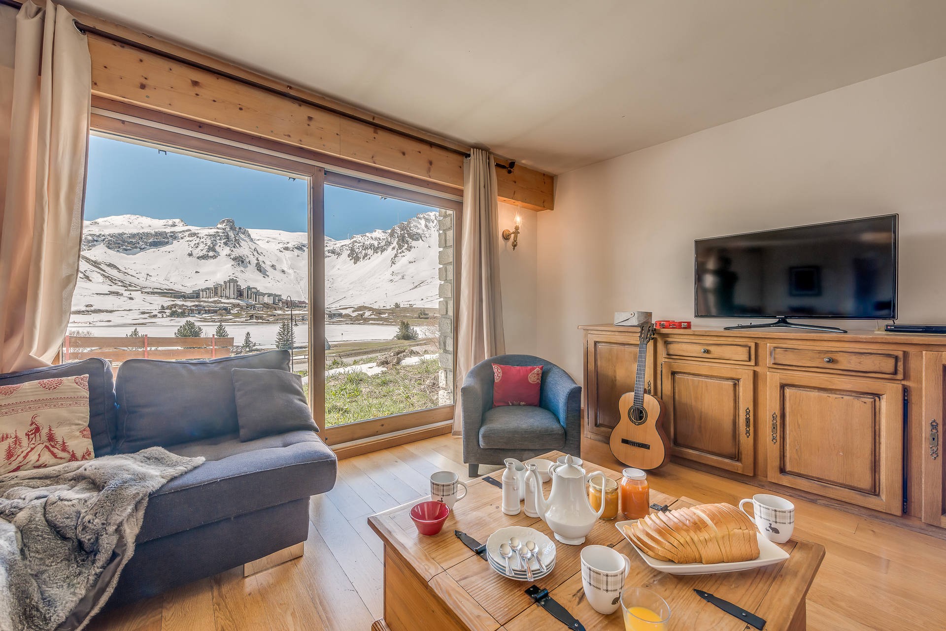 Tignes Location Chalet Luxe Valumarite Salon