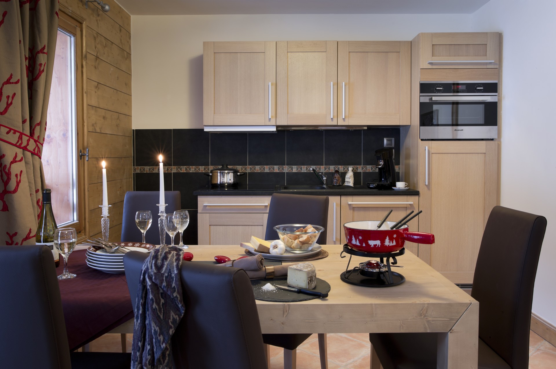 Val Cenis Location Appartement Luxe Verre Opalin Duplex Cuisine