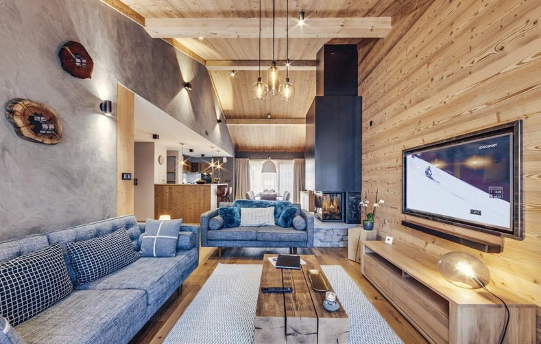 Val D'Isère Location Appartement Dans Résidence Luxe Avalisi Salon 1