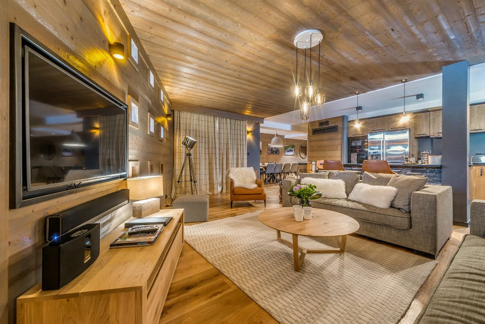 Val D'isère Location Appartement Dans Résidence Luxe Darnosol Salon