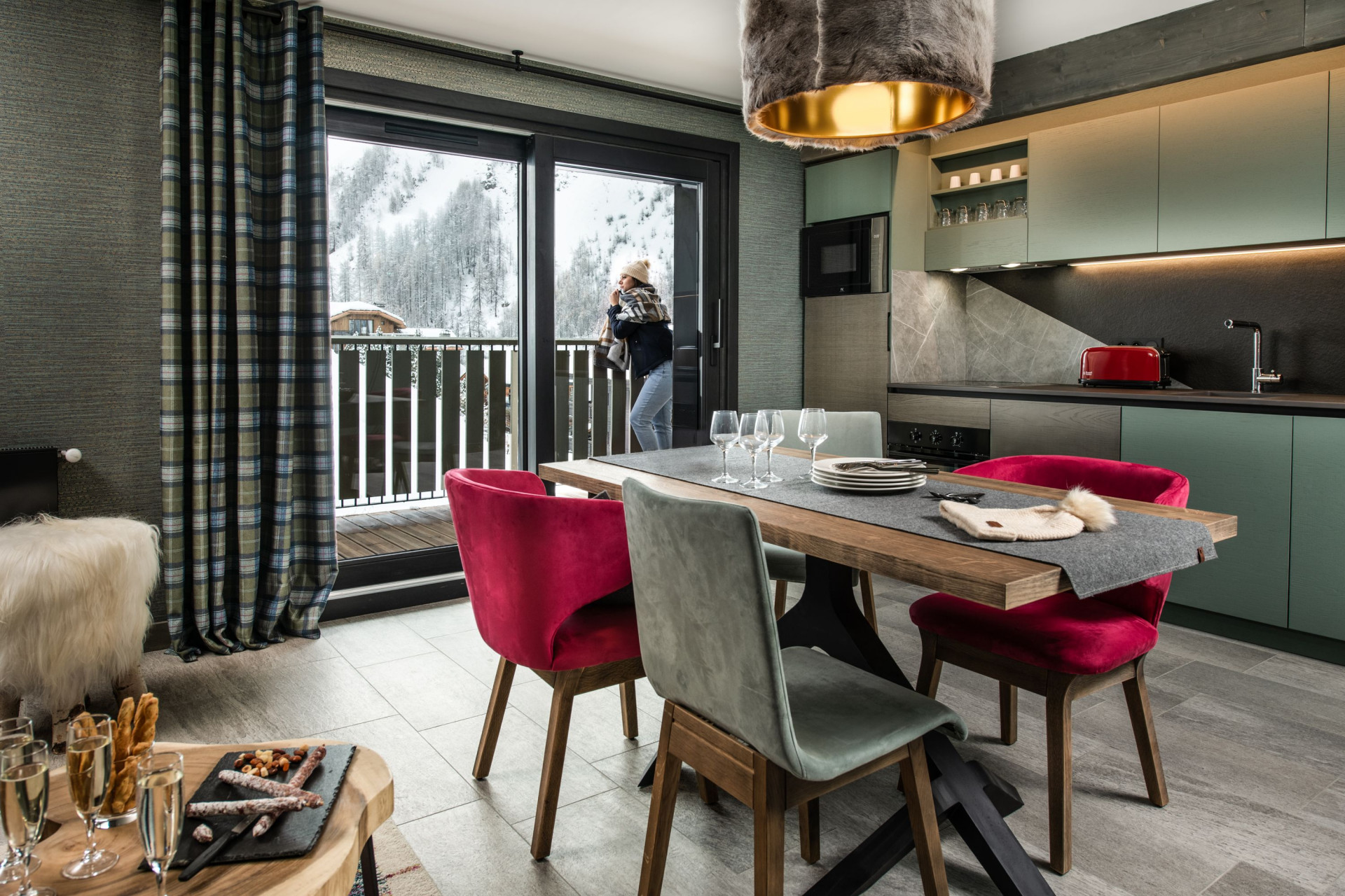 Val D'Isère Location Appartement Dans Résidence Luxe Finizi Cuisine