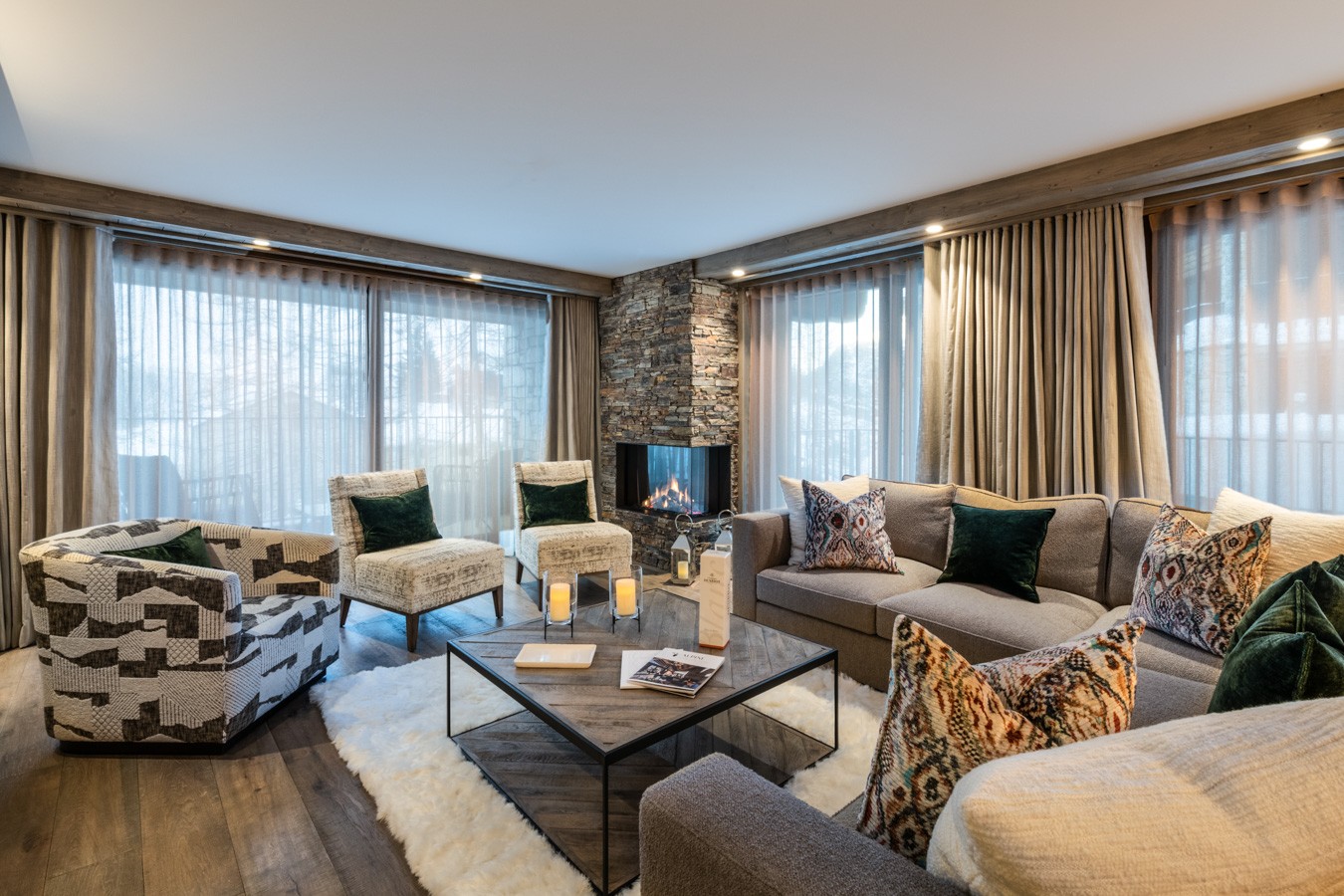 Val D'Isère Location Appartement Dans Résidence Luxe Tanite Séjour 1