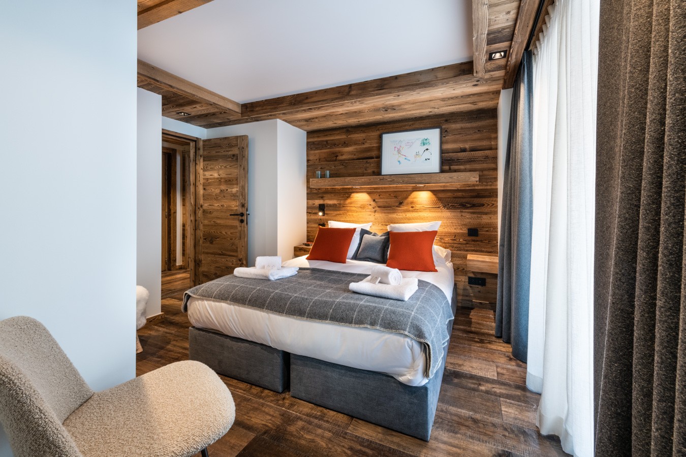 Val D'Isère Location Appartement Dans Résidence Luxe Tankitie Chambre 3