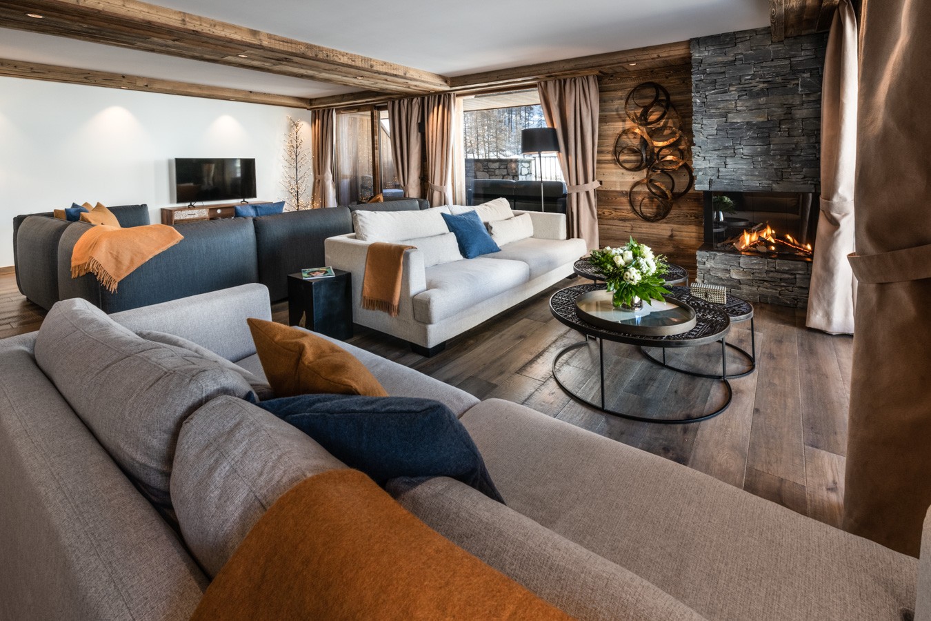 Val D'Isère Location Appartement Dans Résidence Luxe Tanoukite Séjour