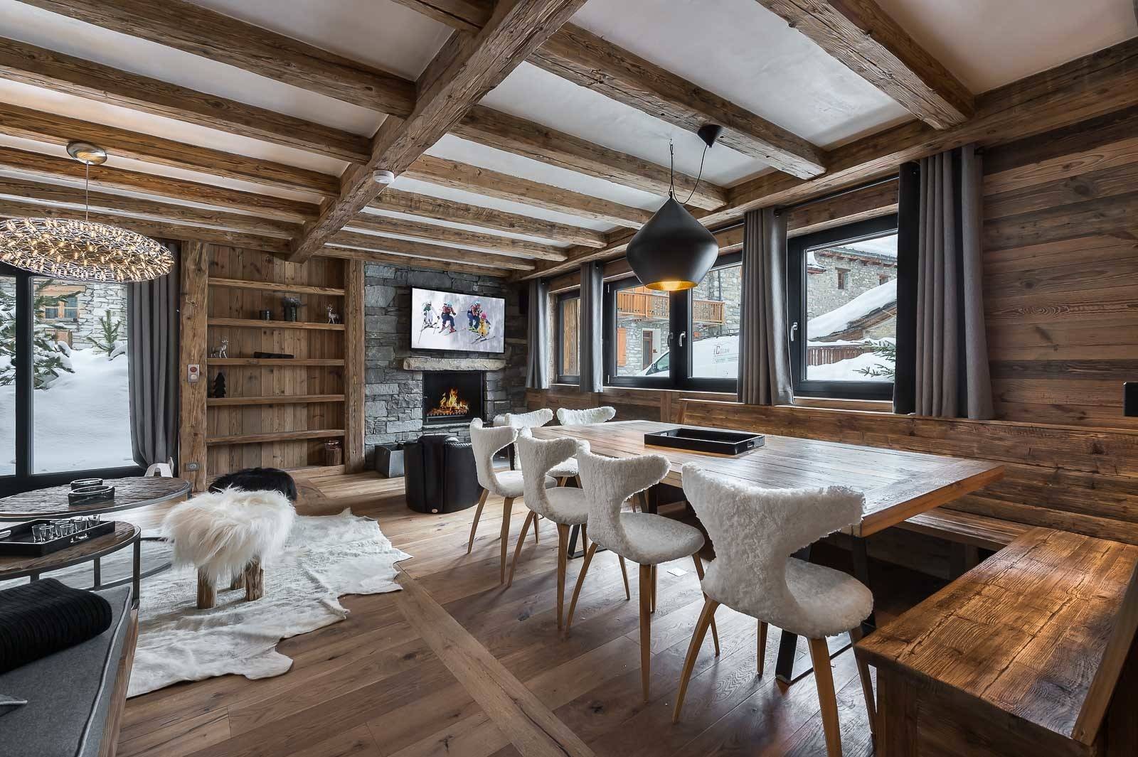Val d’Isère Location Appartement Luxe Tapiza Salle A Manger