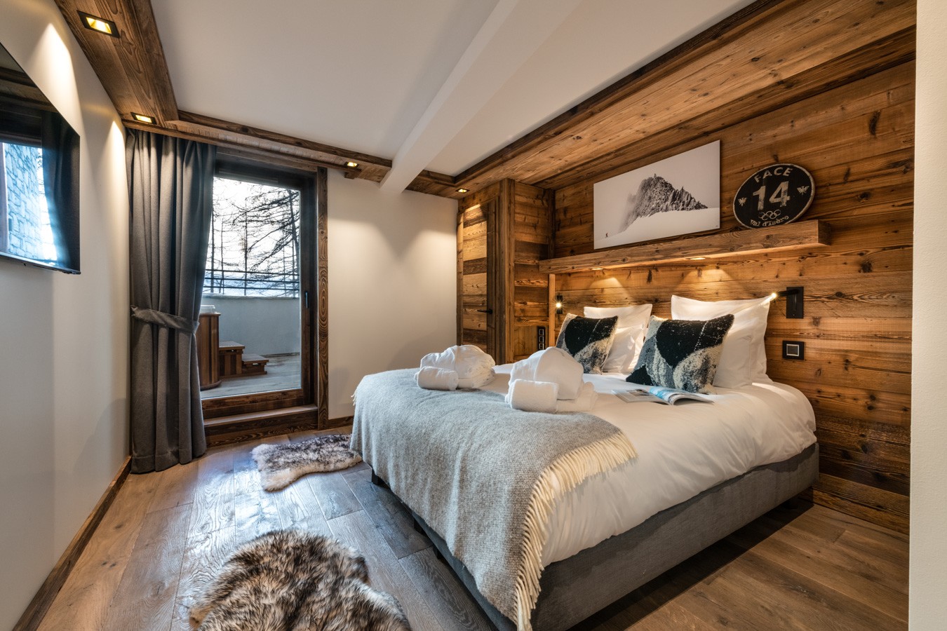 Val D'Isère Location Appartement Dans Résidence Luxe Tatie Chambre 2