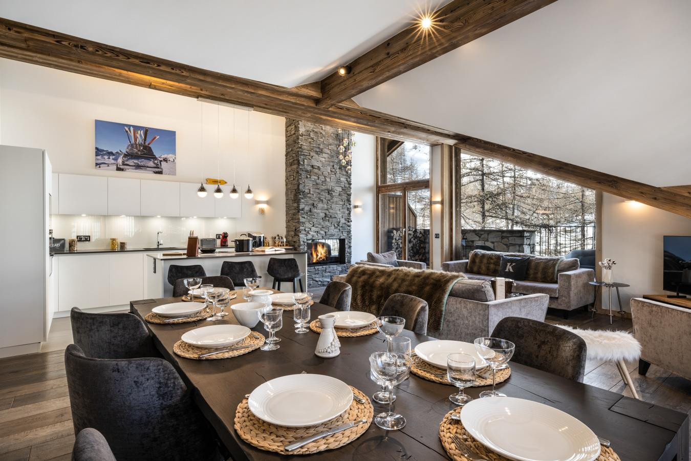 Val D Isere Location Appartement Luxe Toukite Salle A Manger