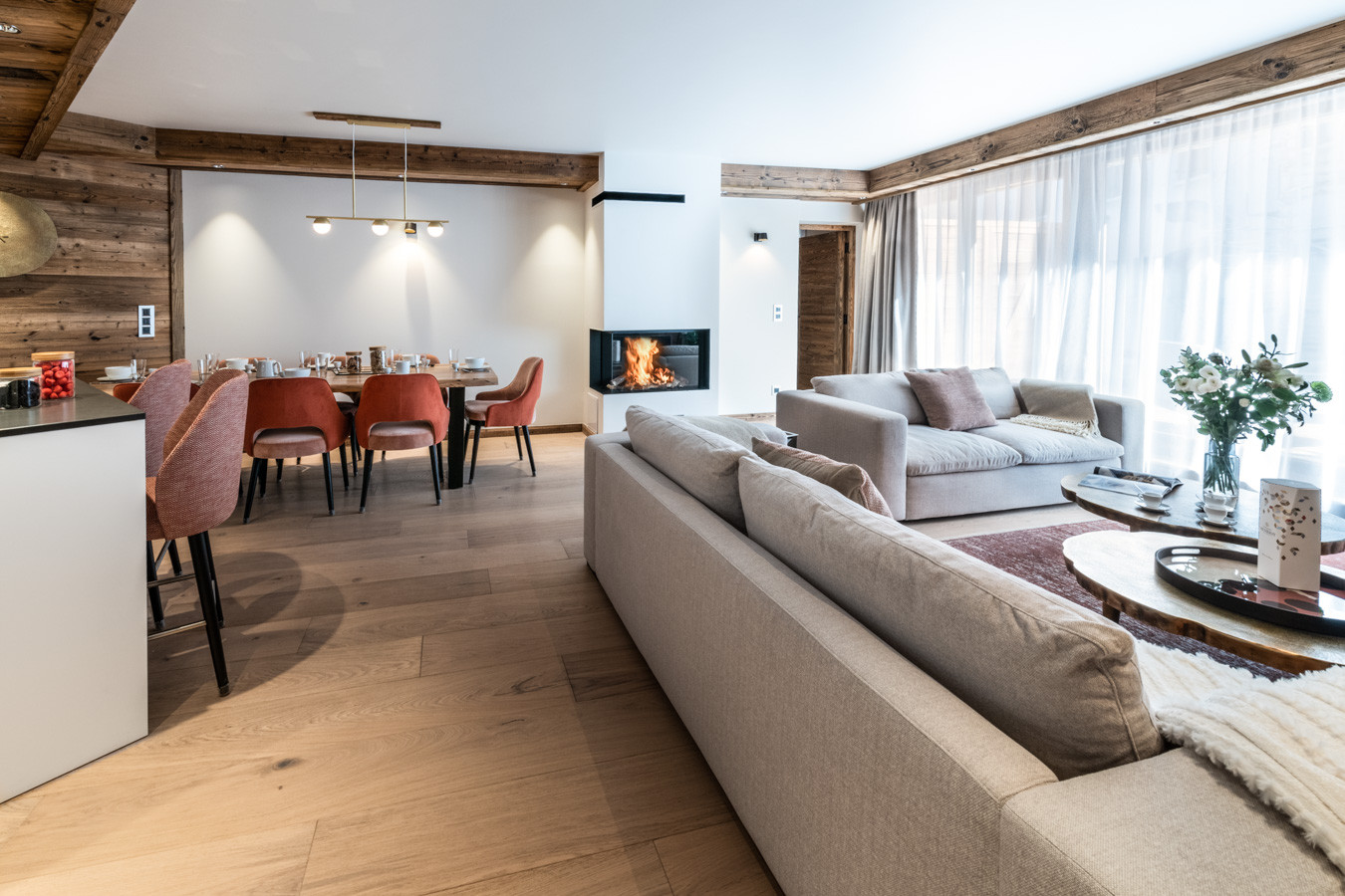 Val D'Isère Location Appartement Dans Résidence Luxe Valauge Salon 