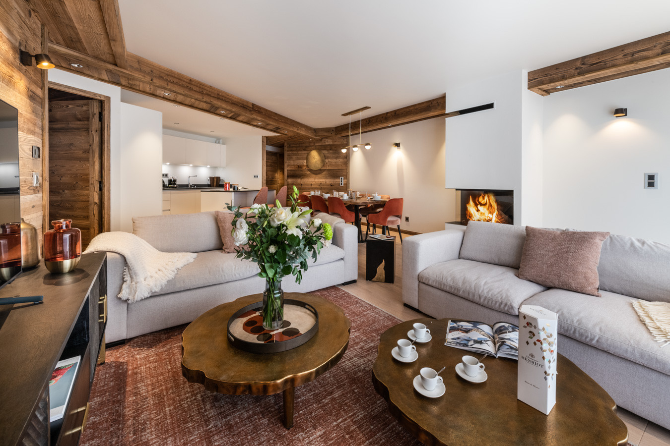 Val D'Isère Location Appartement Dans Résidence Luxe Valauge Salon 3