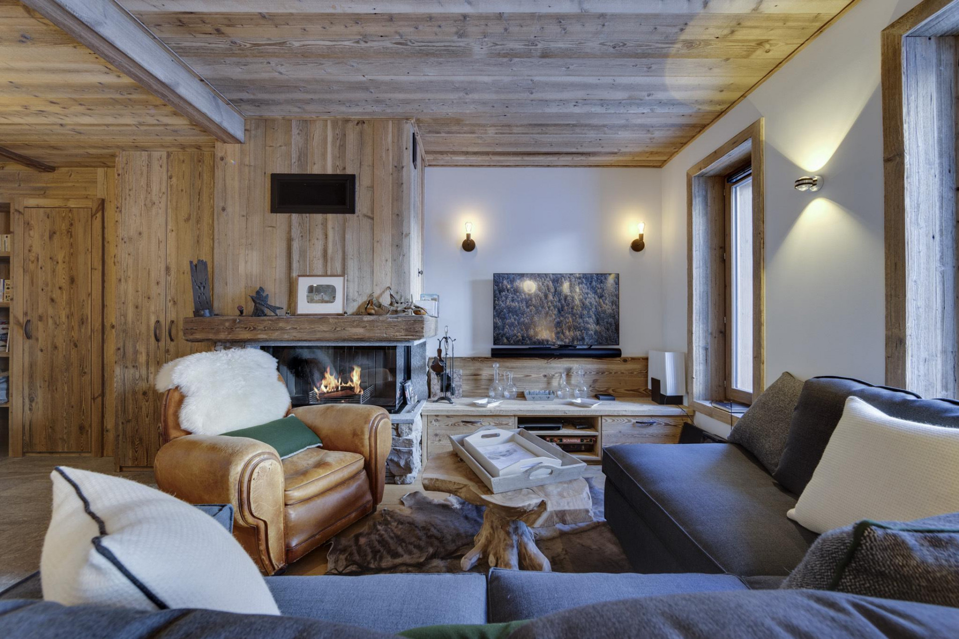 Val D'Isère Location Appartement Luxe Valdih Salon 2